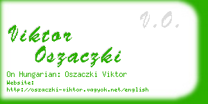 viktor oszaczki business card